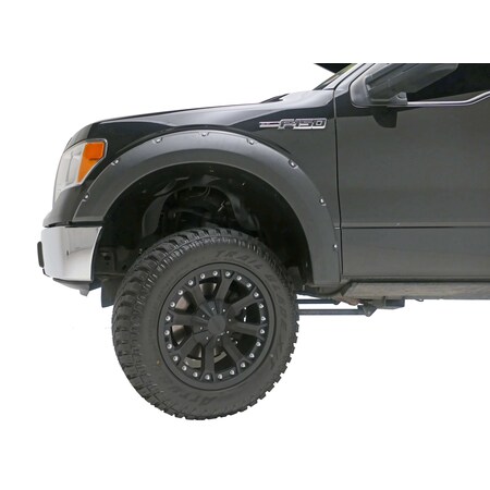 Trailfx FENDER FLARES Bolt On Style 2 Inch Tire Coverage Textured Black ABS Plastic Set of 4 PFFC3004T